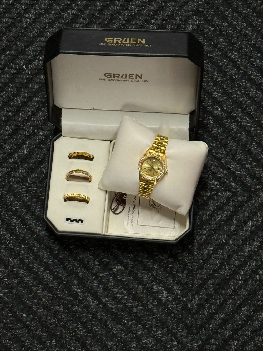 Gruen Women's Gold-Tone Bracelet Watch